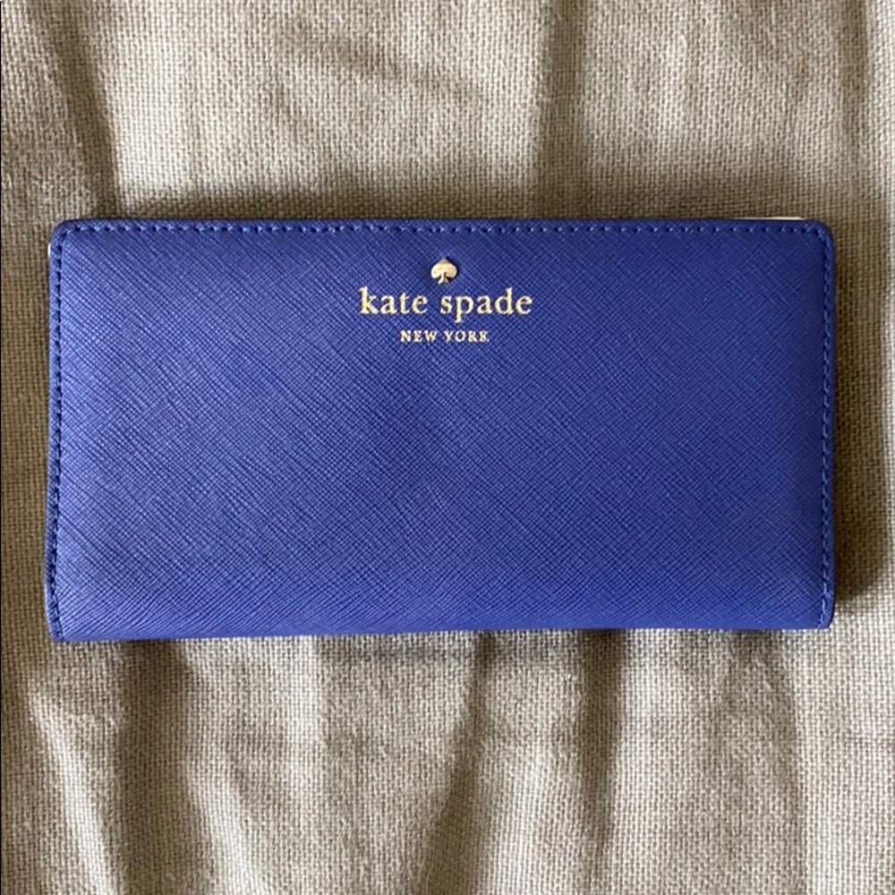 Kate Spade fold wallet in deep blue